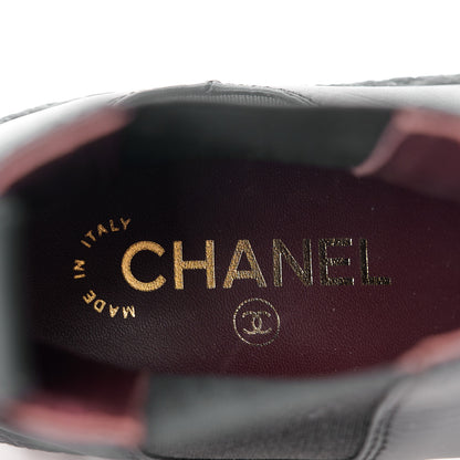 Chanel Calfskin Cap Toe CC Ankle Boots 36.5 Black 9 of 11