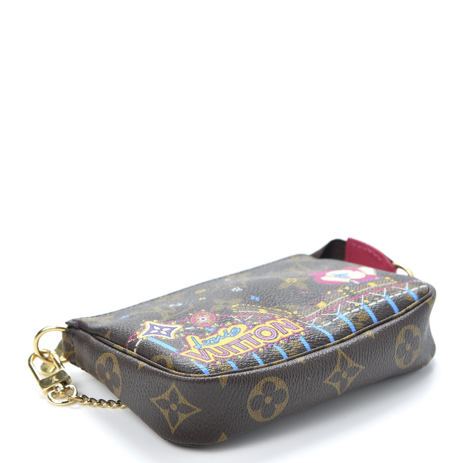Louis Vuitton Monogram 2020 Christmas Animation Roller Coaster Mini Pochette Accessories Pivoine 3 of 11