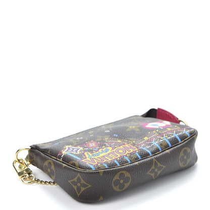 Louis Vuitton Monogram 2020 Christmas Animation Roller Coaster Mini Pochette Accessories Pivoine 3 of 11