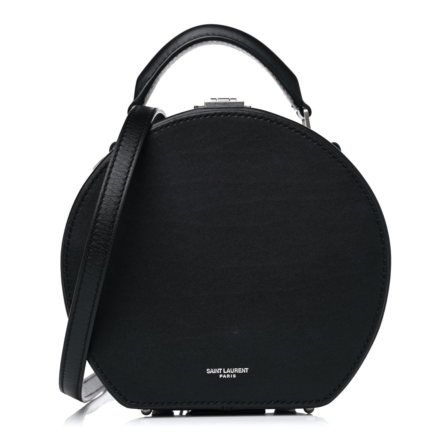 Saint Laurent Calfskin Small Mica Hat Box Black 1 of 11