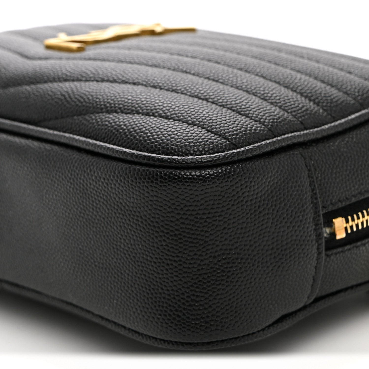 Saint Laurent Grain De Poudre Matelasse Monogram Mini Lou Camera Bag Black 10 of 10