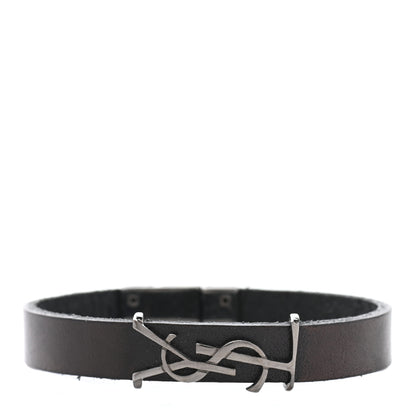 Saint Laurent Calfskin Opyum Bracelet M Black 1 of 5