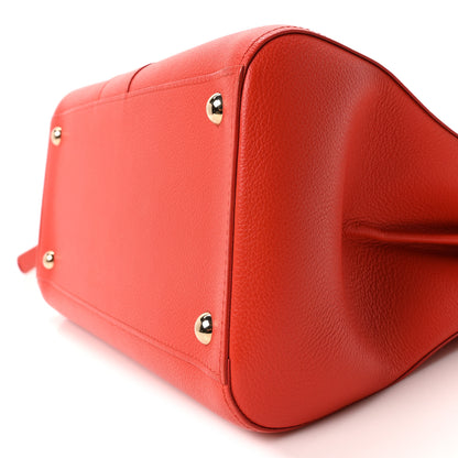 Delvaux Grained Calfskin MM Brillant Satchel Sunset 10 of 10