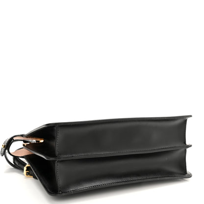Fendi Vitello King Luxor Shiny Nappa Medium Peekaboo I SEE U East West Satchel Black Light Rose 4 of 10