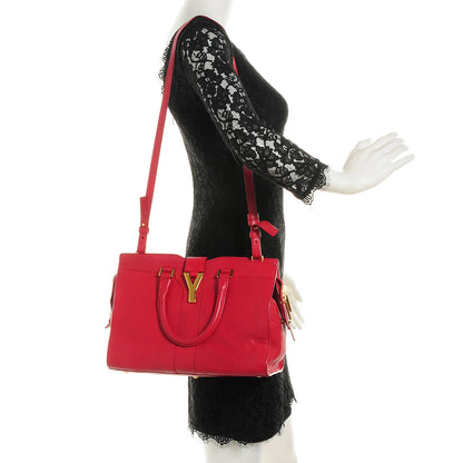 Saint Laurent Sheepskin Small Cabas Chyc Red 2 of 7