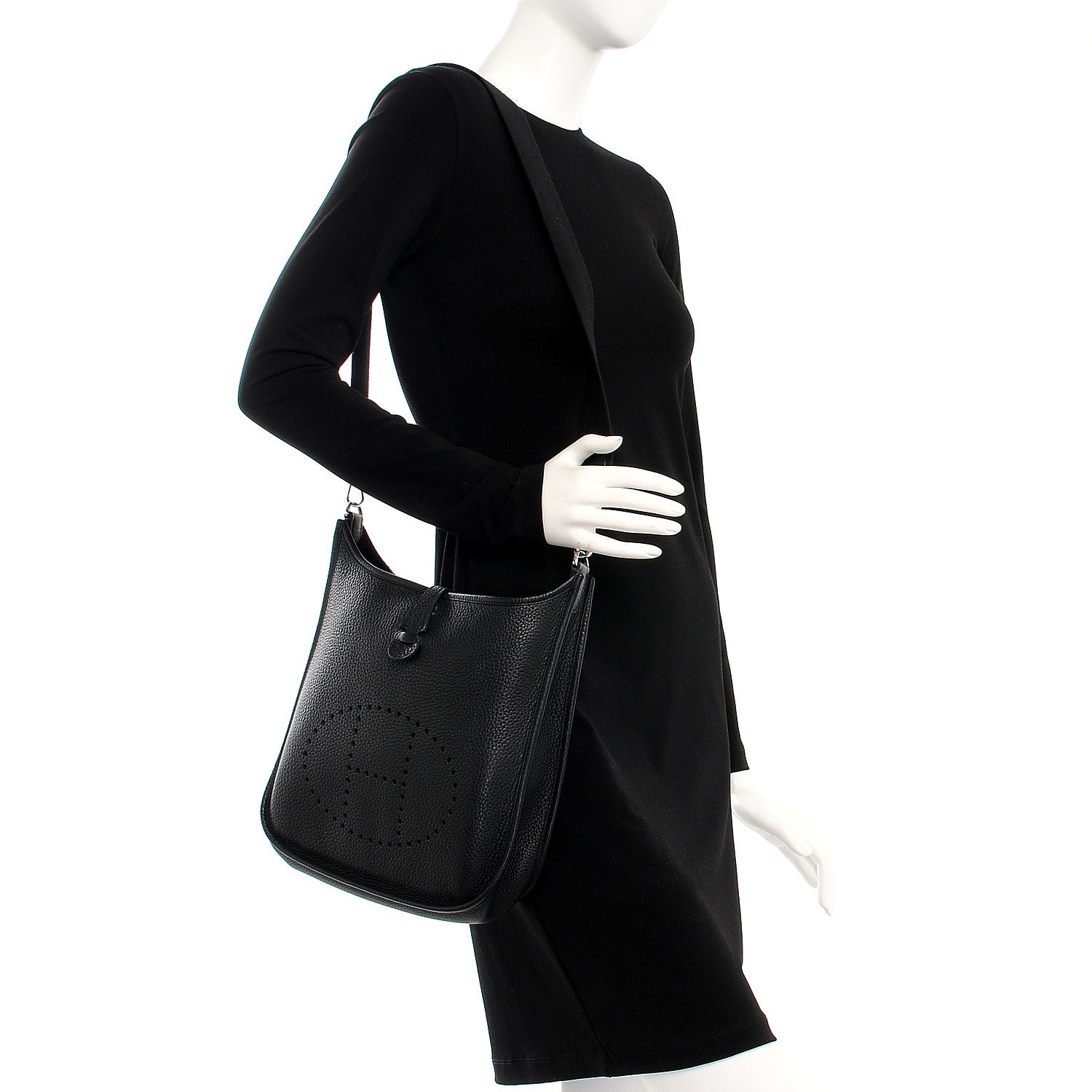 Hermes Taurillon Clemence Evelyne PM Black 2 of 7