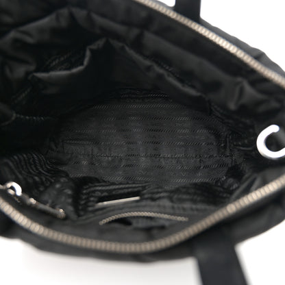 Prada Re-Nylon Nappa Triangle Quilted Padded Double Handled Zip Pocket Tote Black 5 of 11