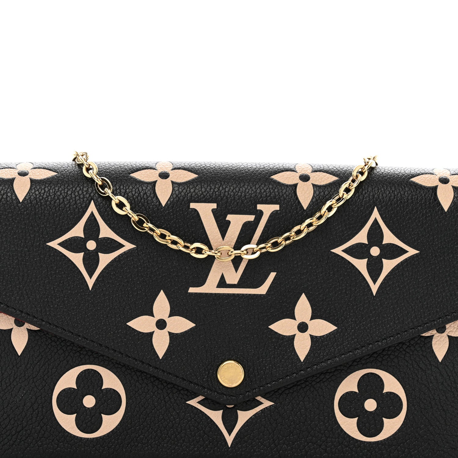 Louis Vuitton Empreinte Monogram Giant Felicie Pochette Black Beige 5 of 10