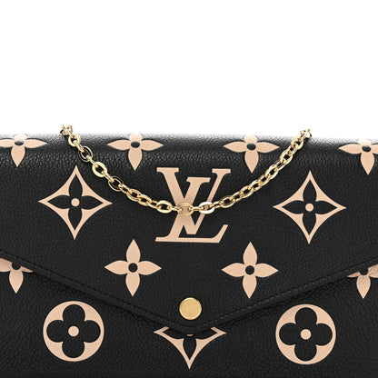 Louis Vuitton Empreinte Monogram Giant Felicie Pochette Black Beige 5 of 10