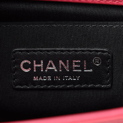 Chanel Patent Calfskin Quilted Medium Plexiglass Boy Flap Dark Pink 6 of 12