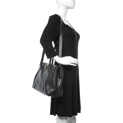 Chanel Calfskin Cerf Executive Shopper Tote Black 2 of 13