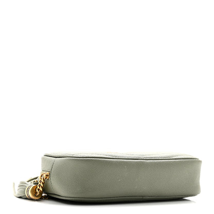 Saint Laurent Grain De Poudre Matelasse Monogram Mini Lou Camera Bag Light Sage 4 of 11