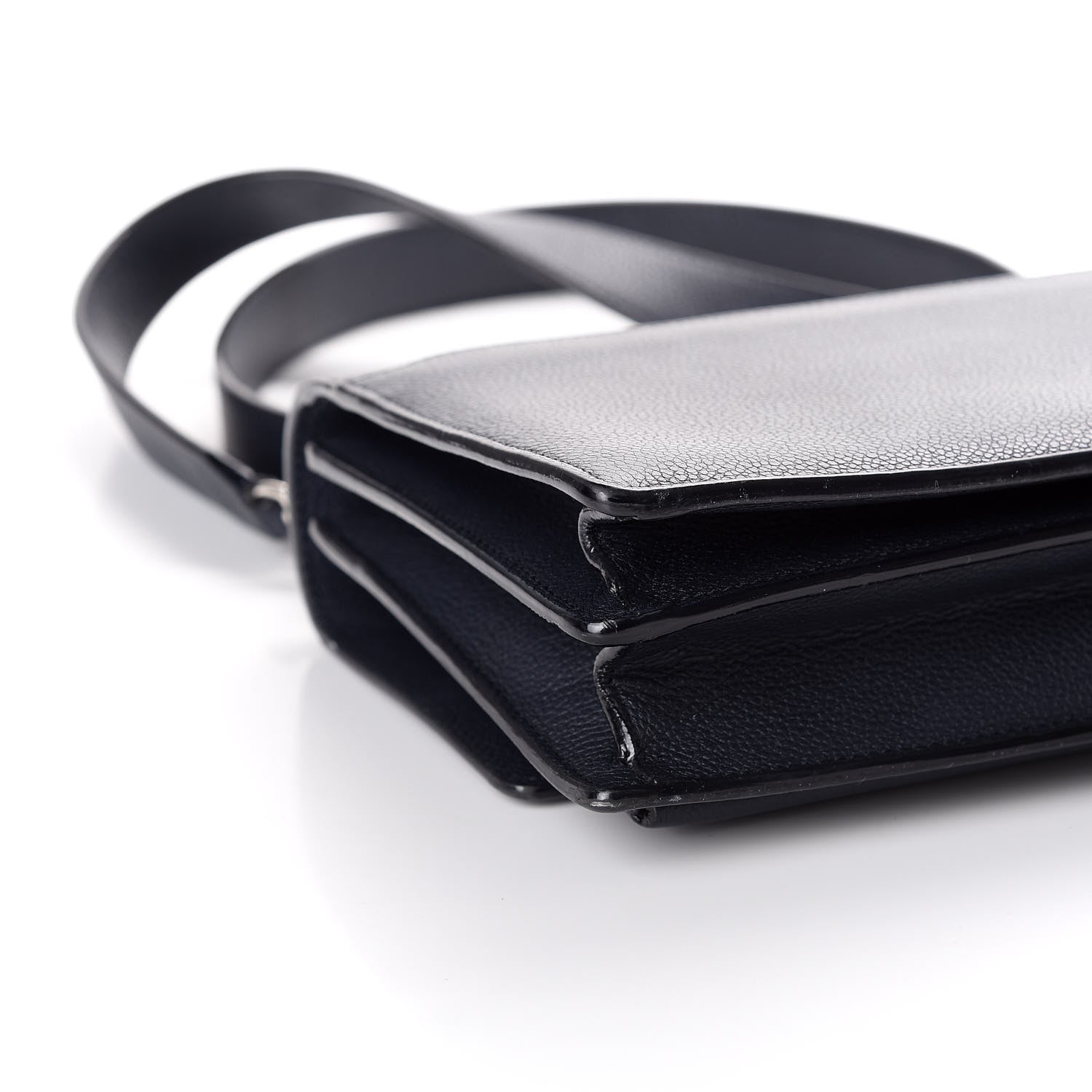 Saint Laurent Grained Calfskin Medium Monogram Sunset Navy Blue 7 of 9