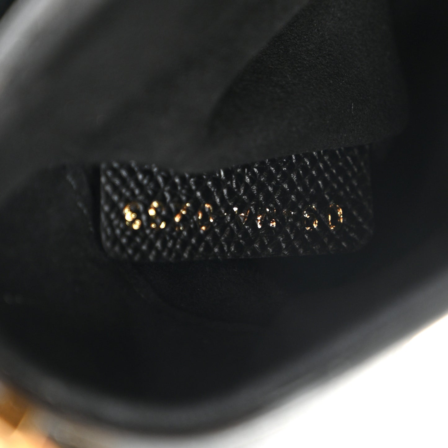 Grained Calfskin Mini Saddle Bag Black