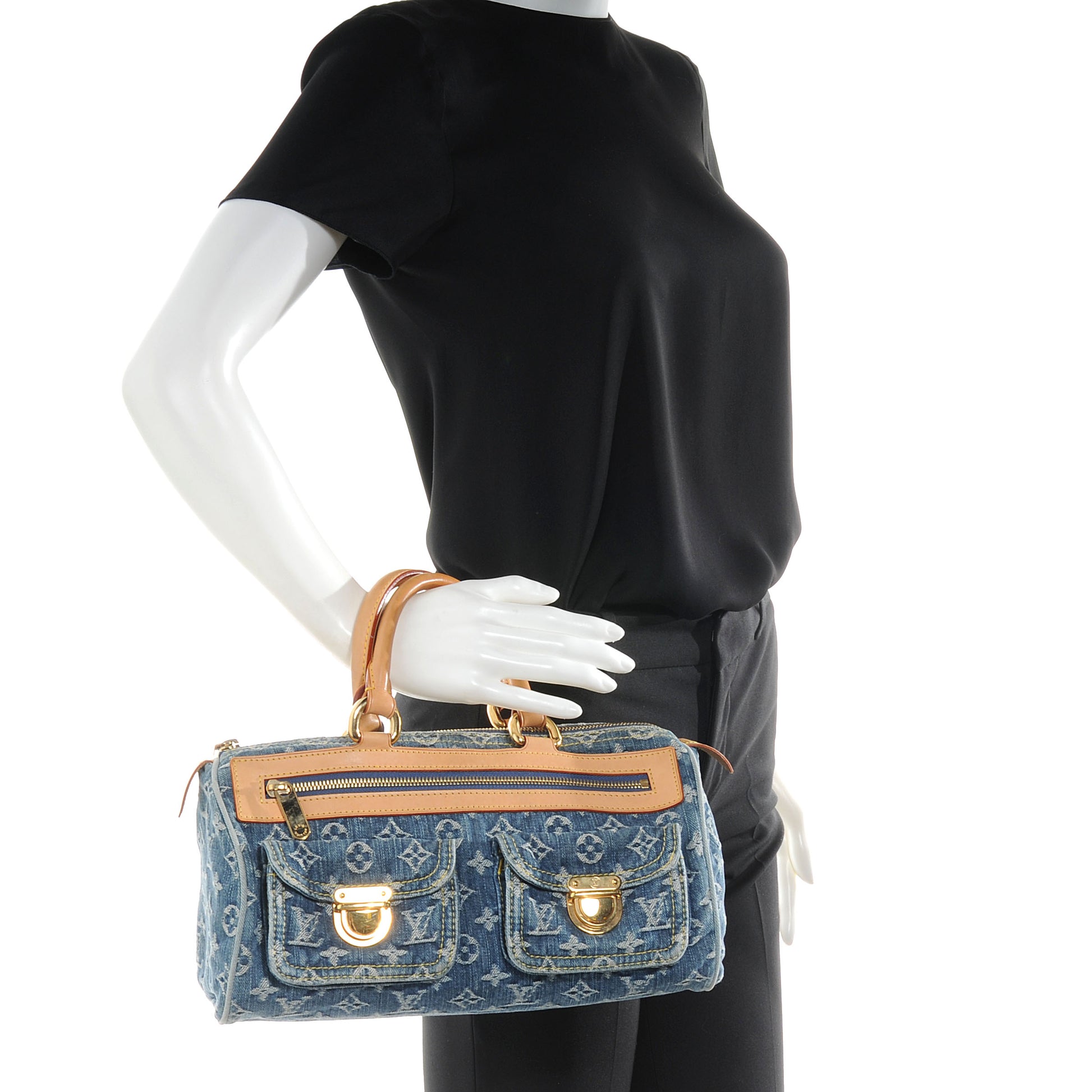 Louis Vuitton Monogram Denim Neo Speedy Blue 2 of 8