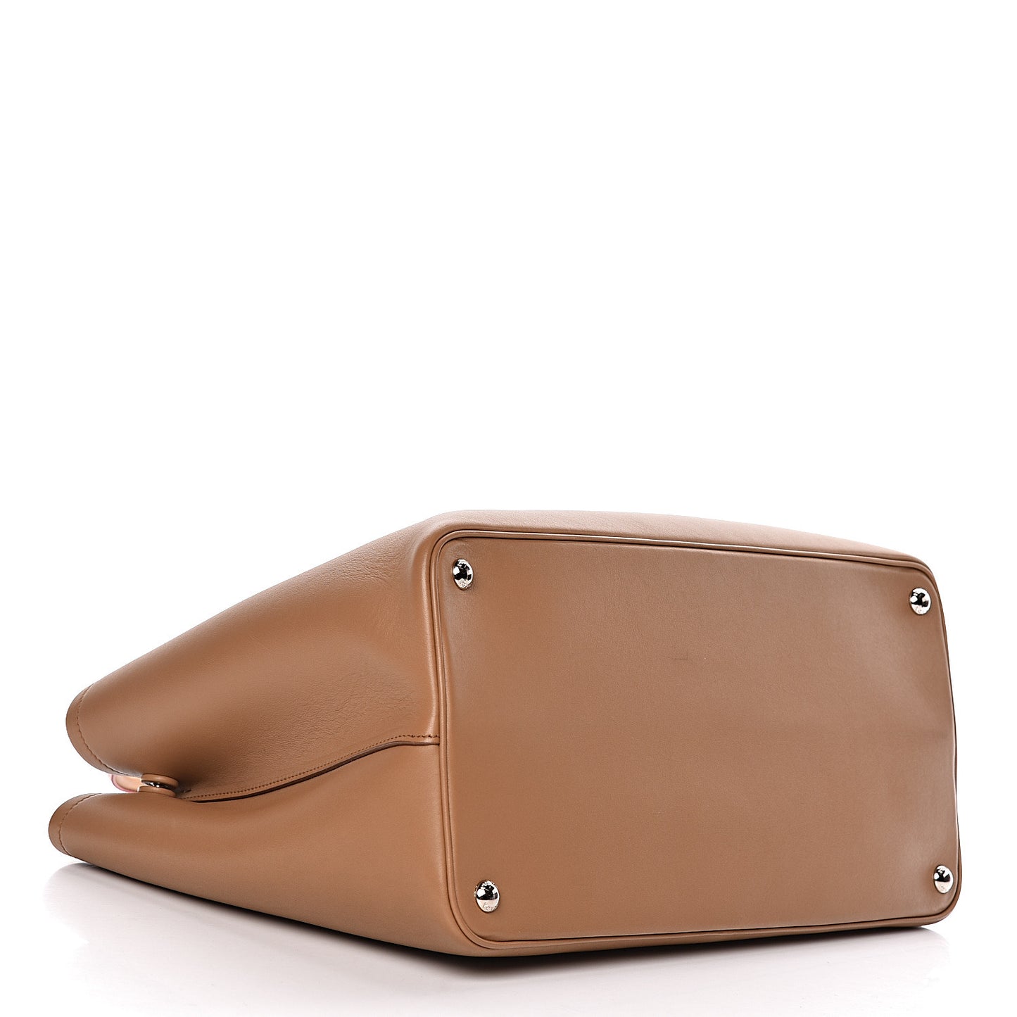 City Calfskin Large Double Bag Caramel Fuoco