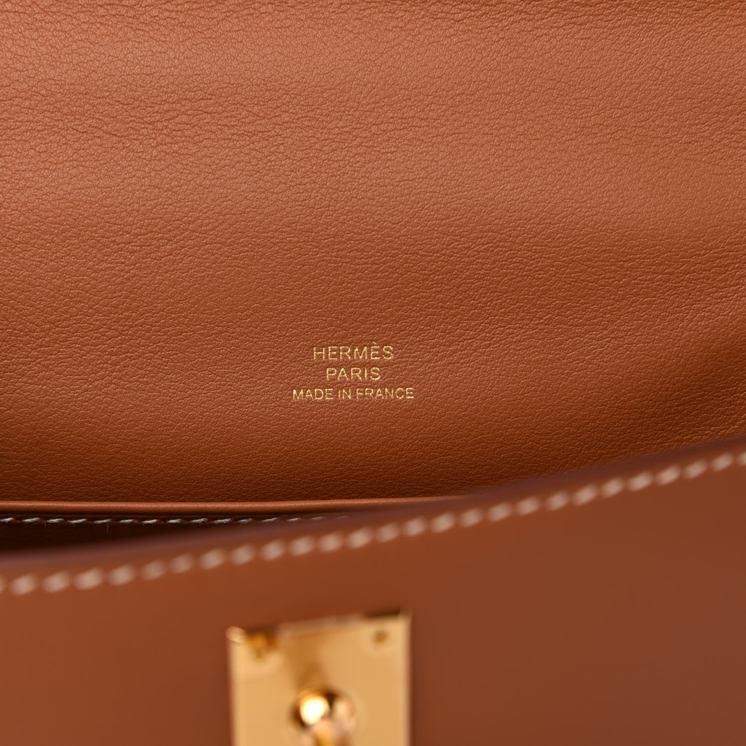Hermes Swift Kelly Pochette Clutch Gold 8 of 10