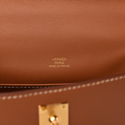 Hermes Swift Kelly Pochette Clutch Gold 8 of 10