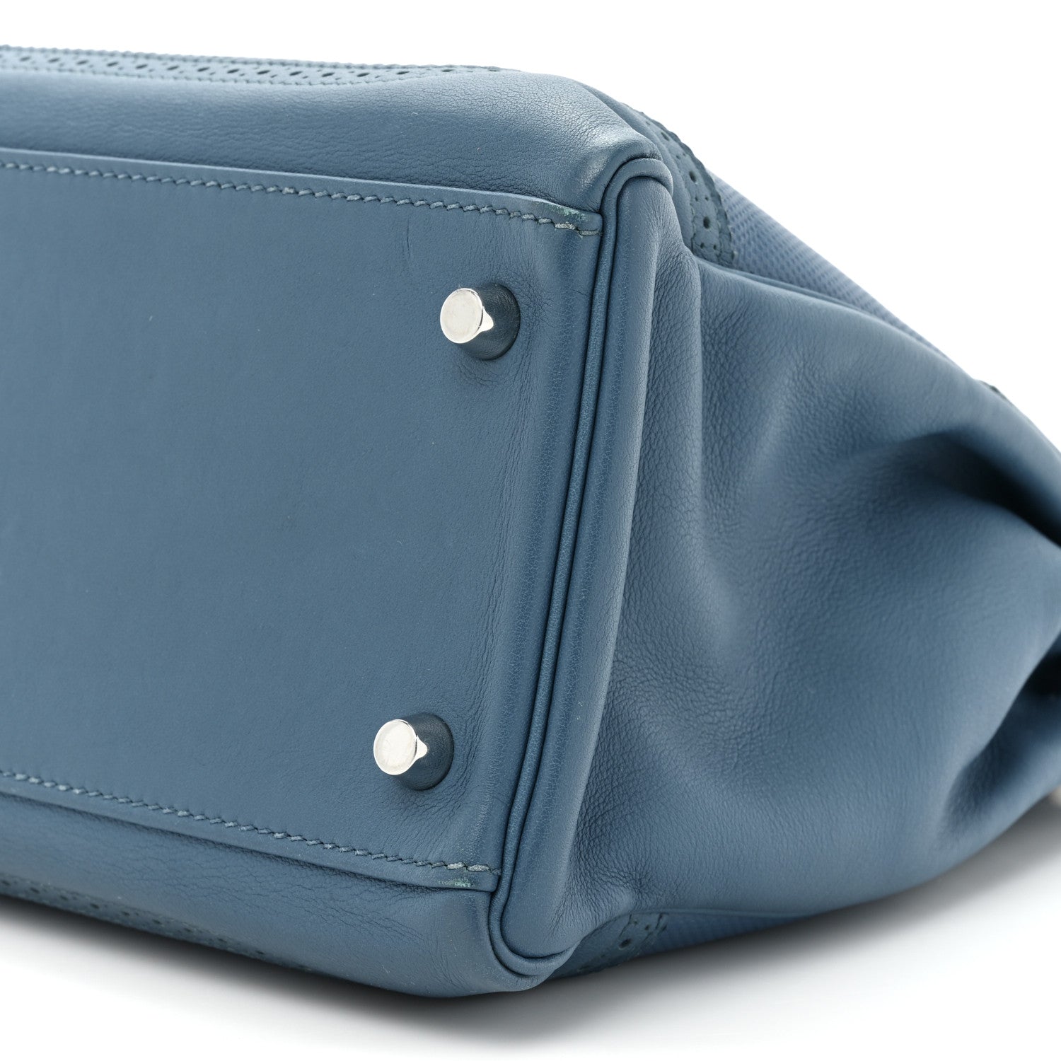 Hermes Swift Grain d'H Ghillies Kelly 35 Bleu Izmir 8 of 15