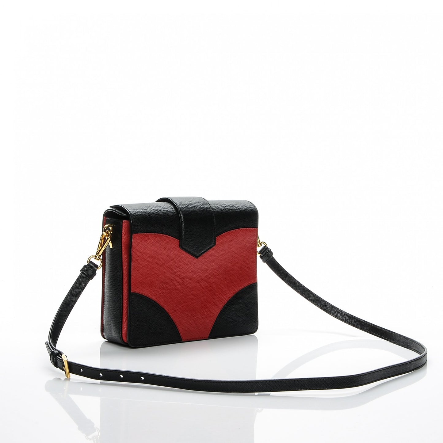 Saffiano Turnlock Shoulder Bag Nero Black Fuoco