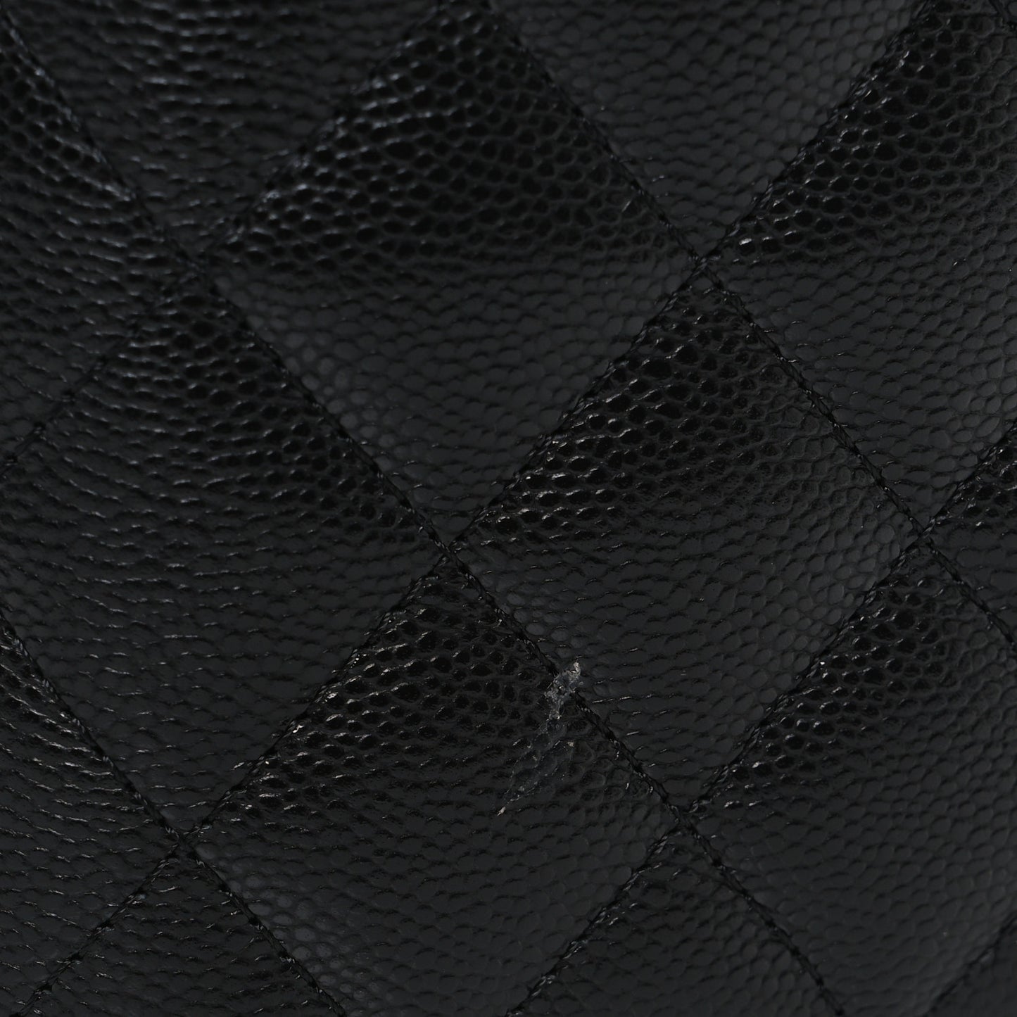 Caviar Quilted Large Vanity Pouch Black