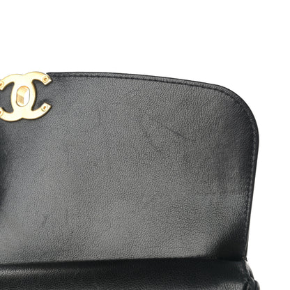 Chanel Lambskin Quilted Curved Flap Black 13 of 17
