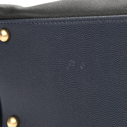 Chanel Lambskin Caviar Lovely Chains Shopping Tote Black Navy 12 of 13