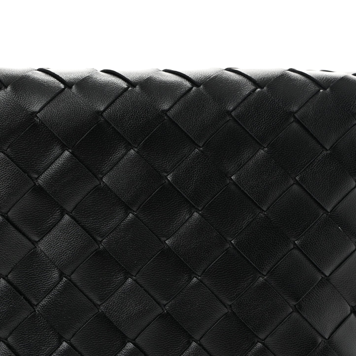 Calfskin Nappa Intrecciato Candy Wallace Black