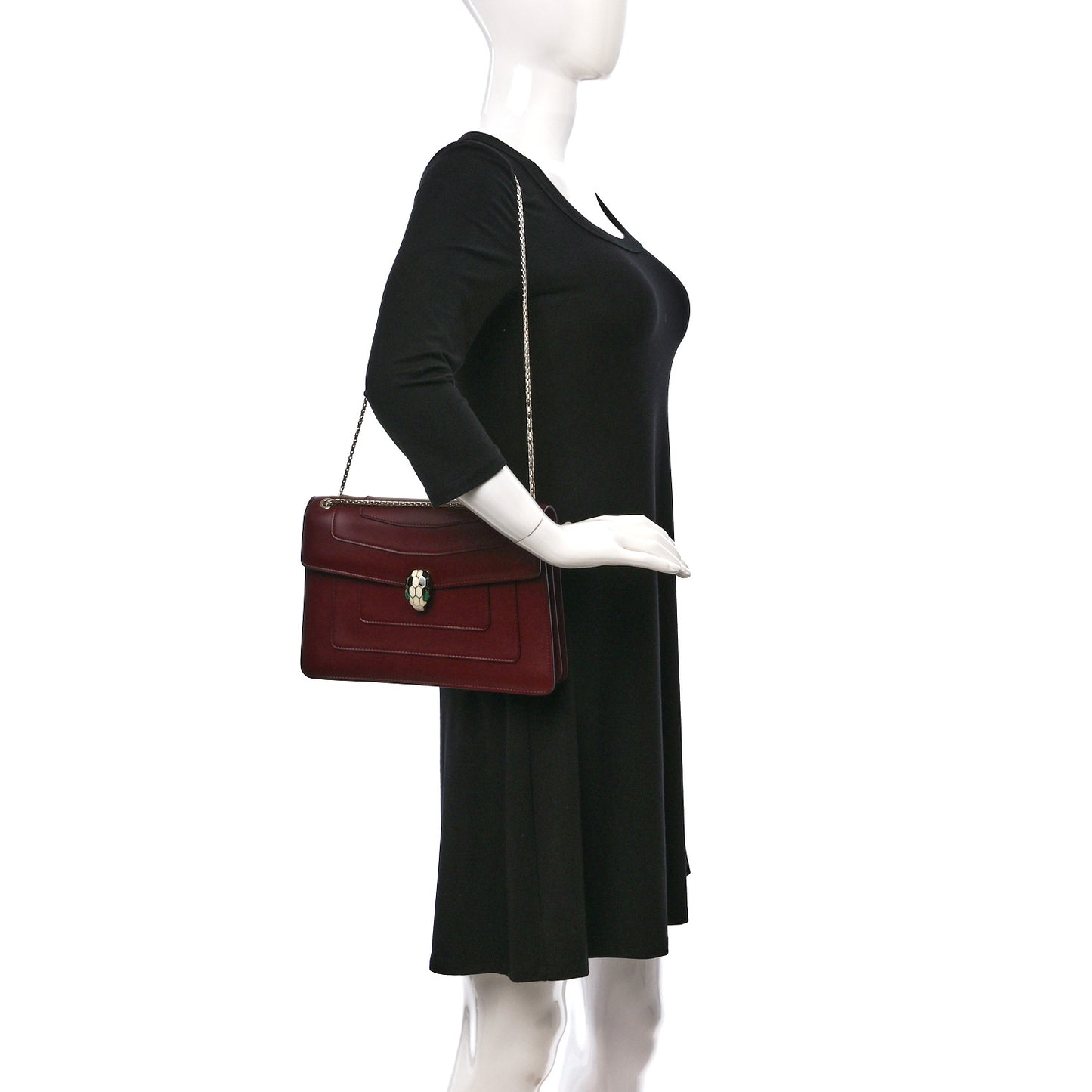 Calfskin Serpenti Forever Crossbody Bag Bordeaux