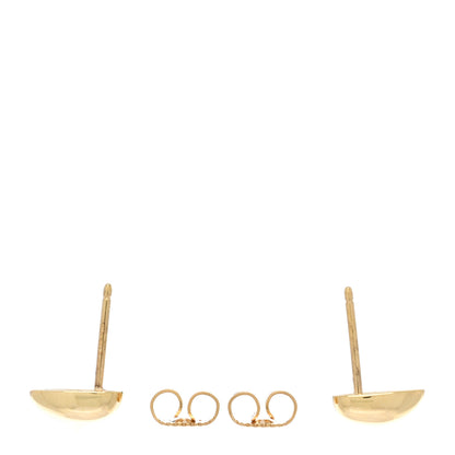 Tiffany 18K Yellow Gold Heart Stud Earrings 3 of 4