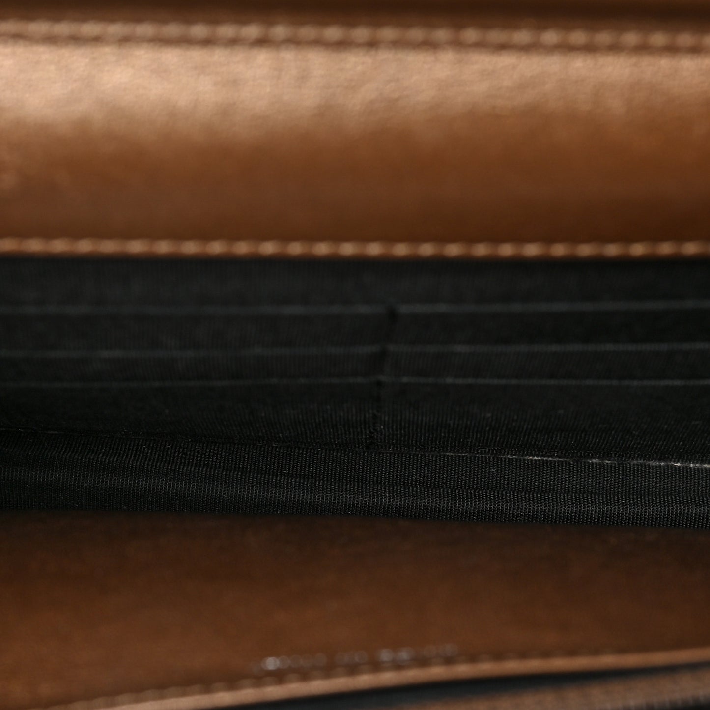 Metallic Caviar Timeless CC Wallet on Chain WOC Bronze