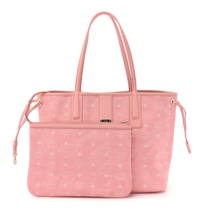MCM Visetos Medium Liz Reversible Shopper Tote Blossom Pink 3 of 18