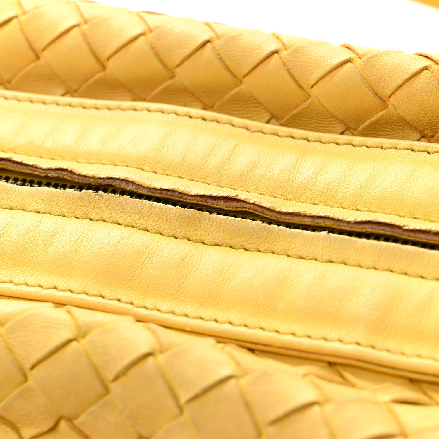 Bottega Veneta Nappa Intrecciato Woven Top Handle Bag Buttercup 15 of 16