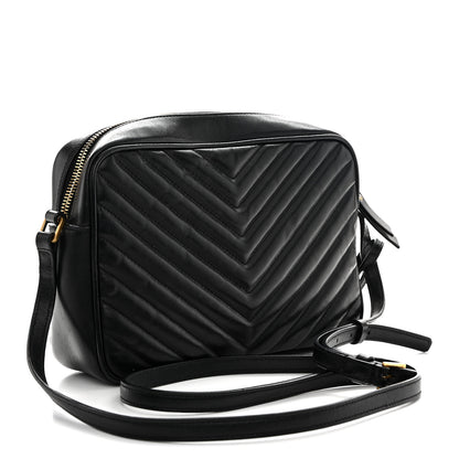 Saint Laurent Calfskin Matelasse Monogram Lou Camera Bag Black 3 of 11