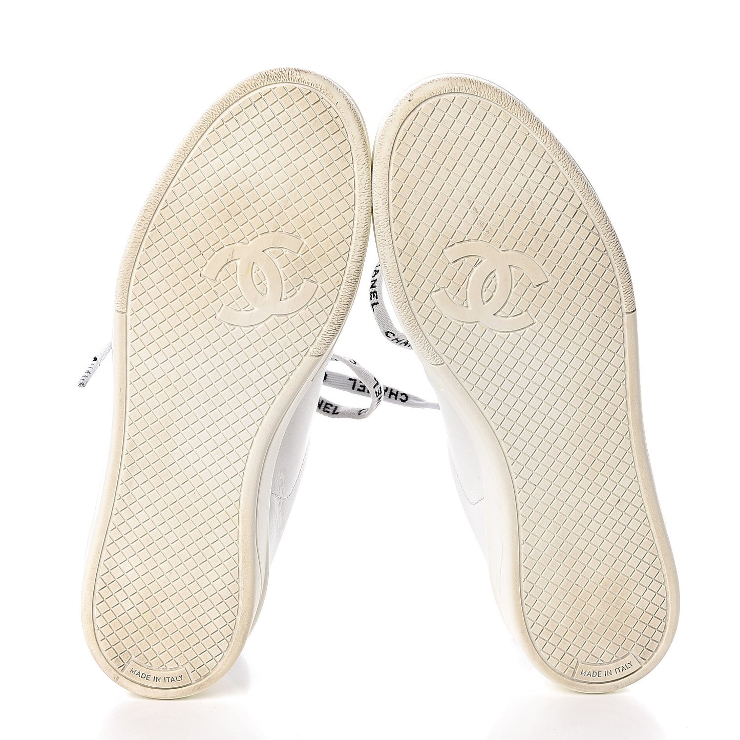 Calfskin CC Sneakers 37 White