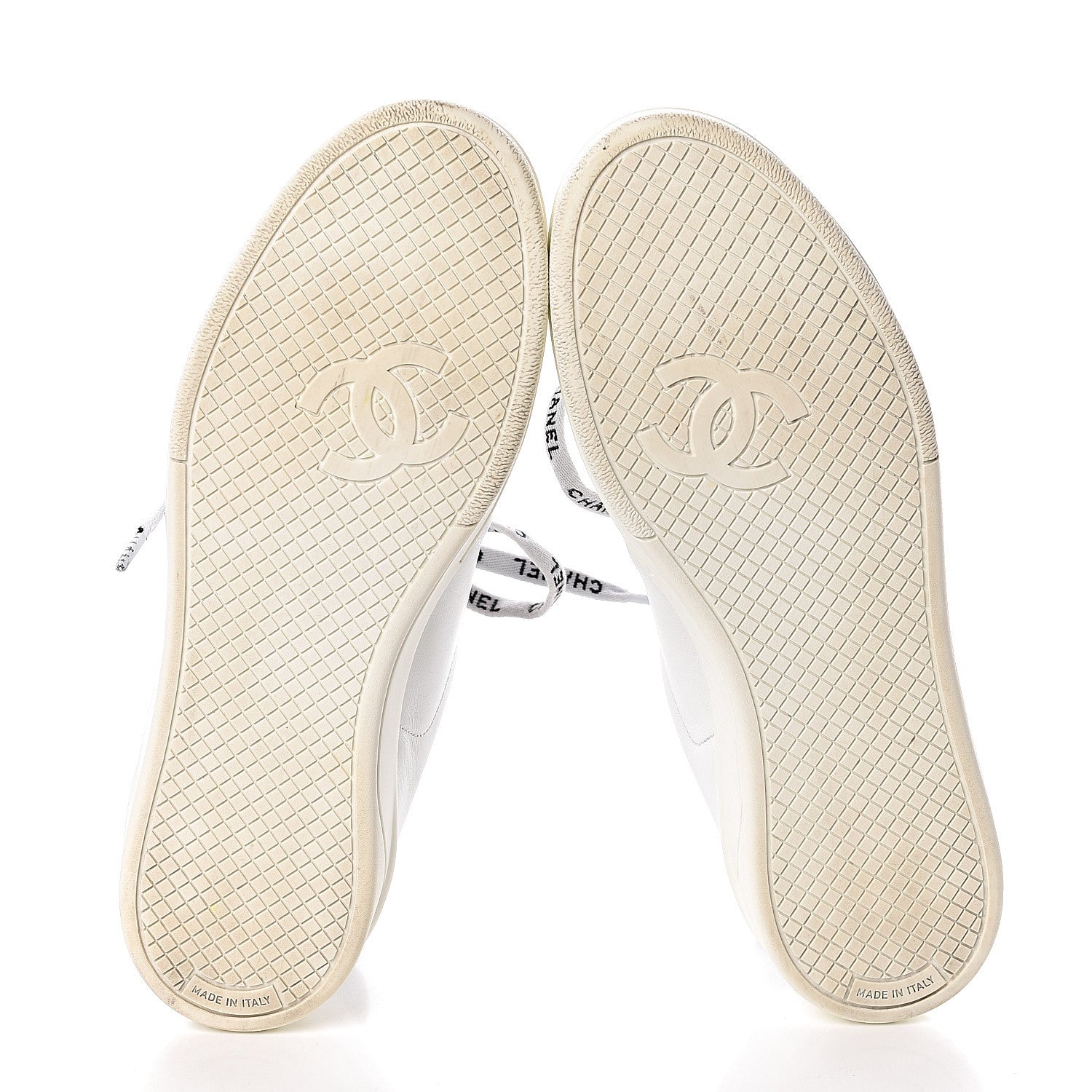 Chanel Calfskin CC Sneakers 37 White 5 of 7