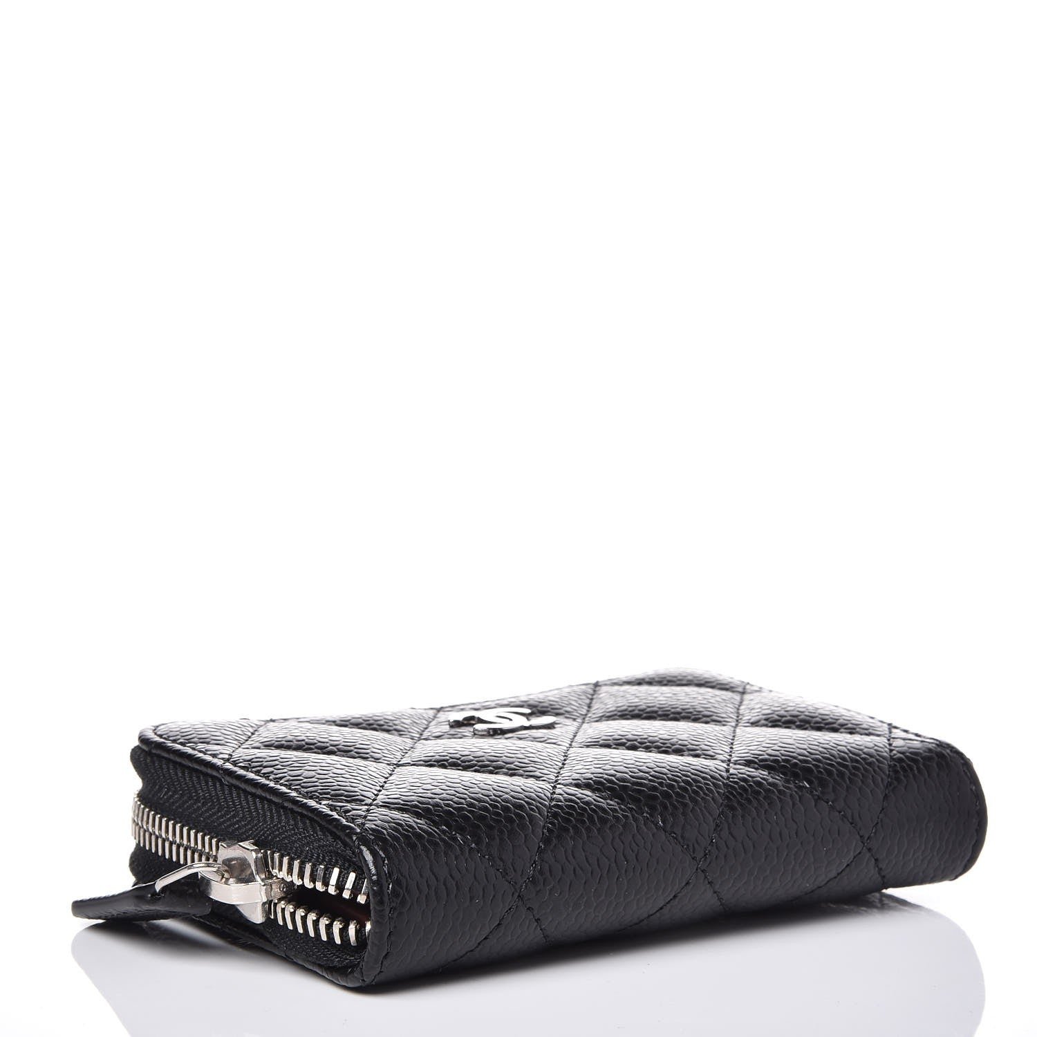 Chanel Caviar Quilted Zip Coin Purse Black 4 of 8