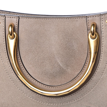 Chloe Calfskin Suede Medium Pixie Bag Motty Grey 2 of 14