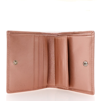 Prada Metallic Nappa Impunture Diagramme Wallet Rosa Mordore 5 of 7