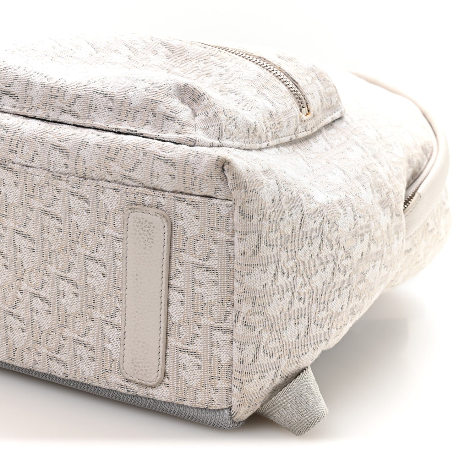 Oblique Calfskin Rider Backpack Beige