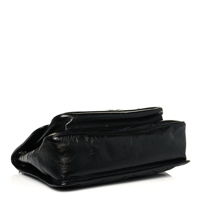 Saint Laurent Crinkled Calfskin Matelasse Monogram Large Niki Chain Satchel Black 4 of 12