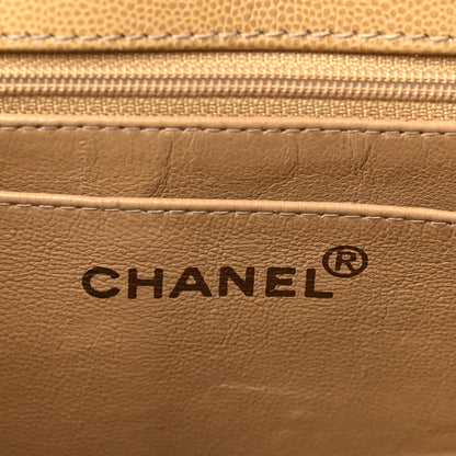 Chanel Caviar Stitched Jumbo Single Flap Beige 6 of 13