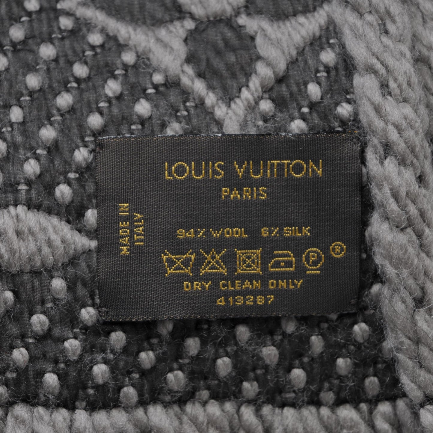 Wool Silk Logomania Scarf Verone