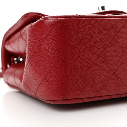Chanel Caviar Quilted Mini Square Flap Red 9 of 12