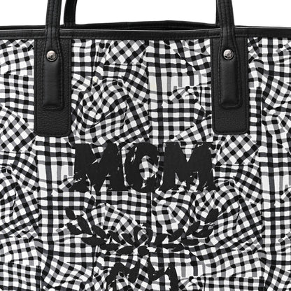 MCM Visetos Medium Liz Reversible Shopper Tote Black 11 of 16