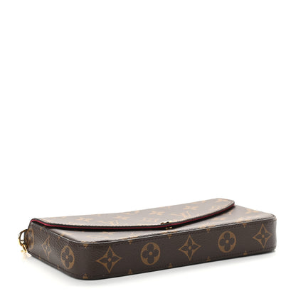 Louis Vuitton Monogram Pochette Felicie Chain Wallet Fuchsia 5 of 10
