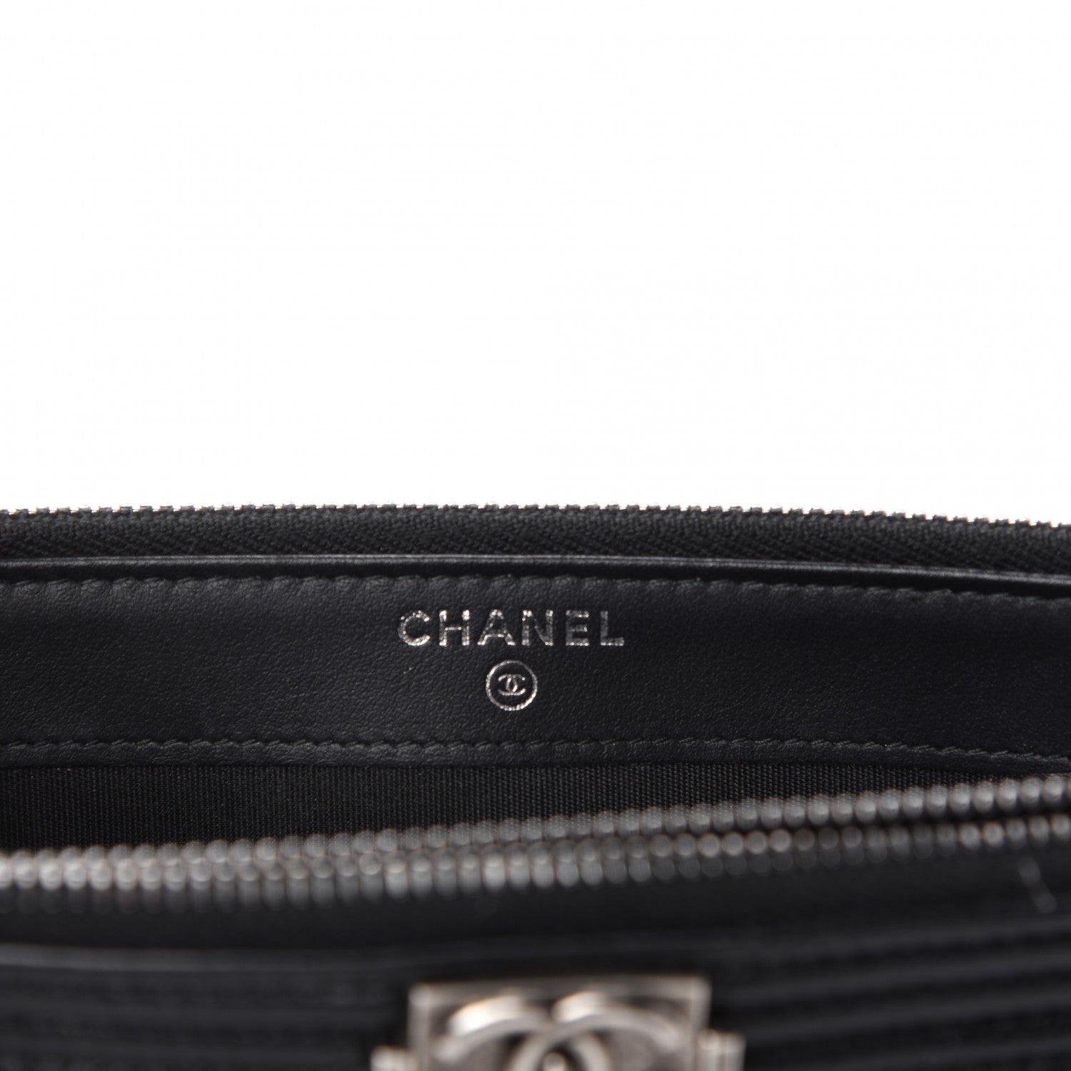 Chanel Calfskin Quilted Small Boy Clutch With Chain Black 8 of 11