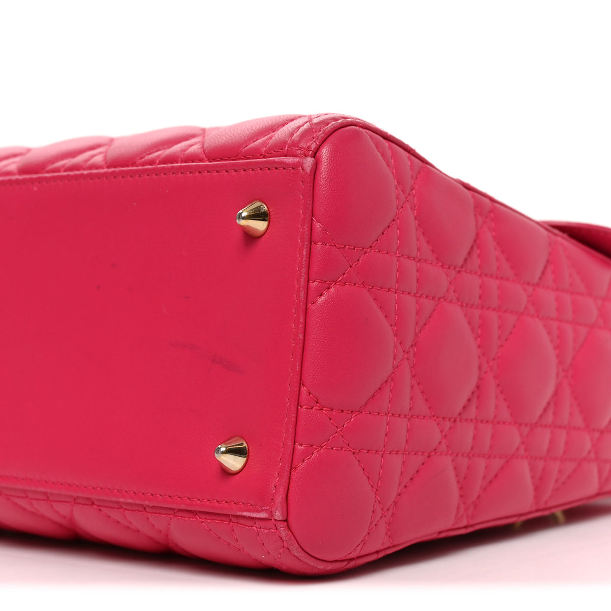 Lambskin Cannage Medium Lady Dior Pink