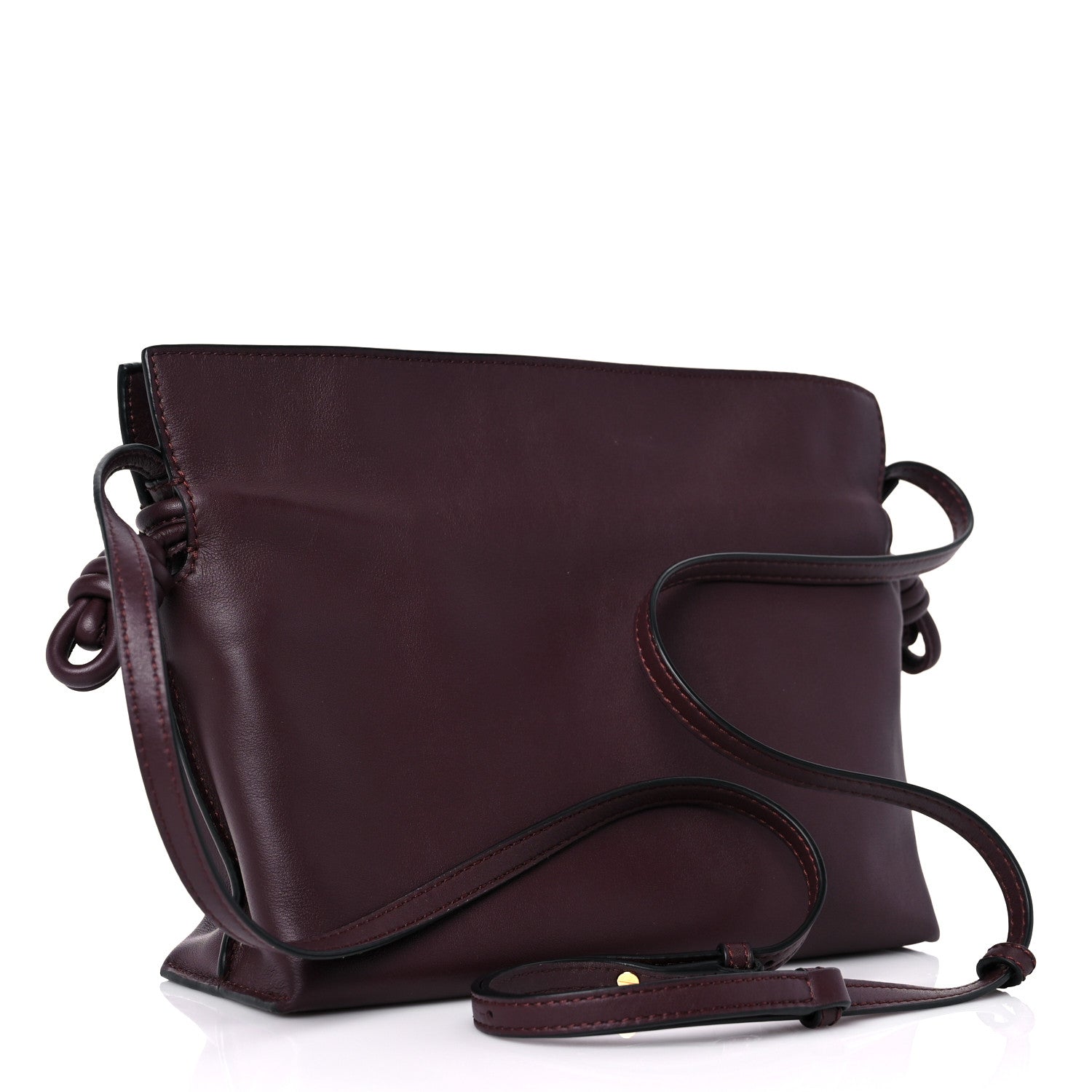 Loewe Calfskin Mini Flamenco Knot Clutch Prune 3 of 9