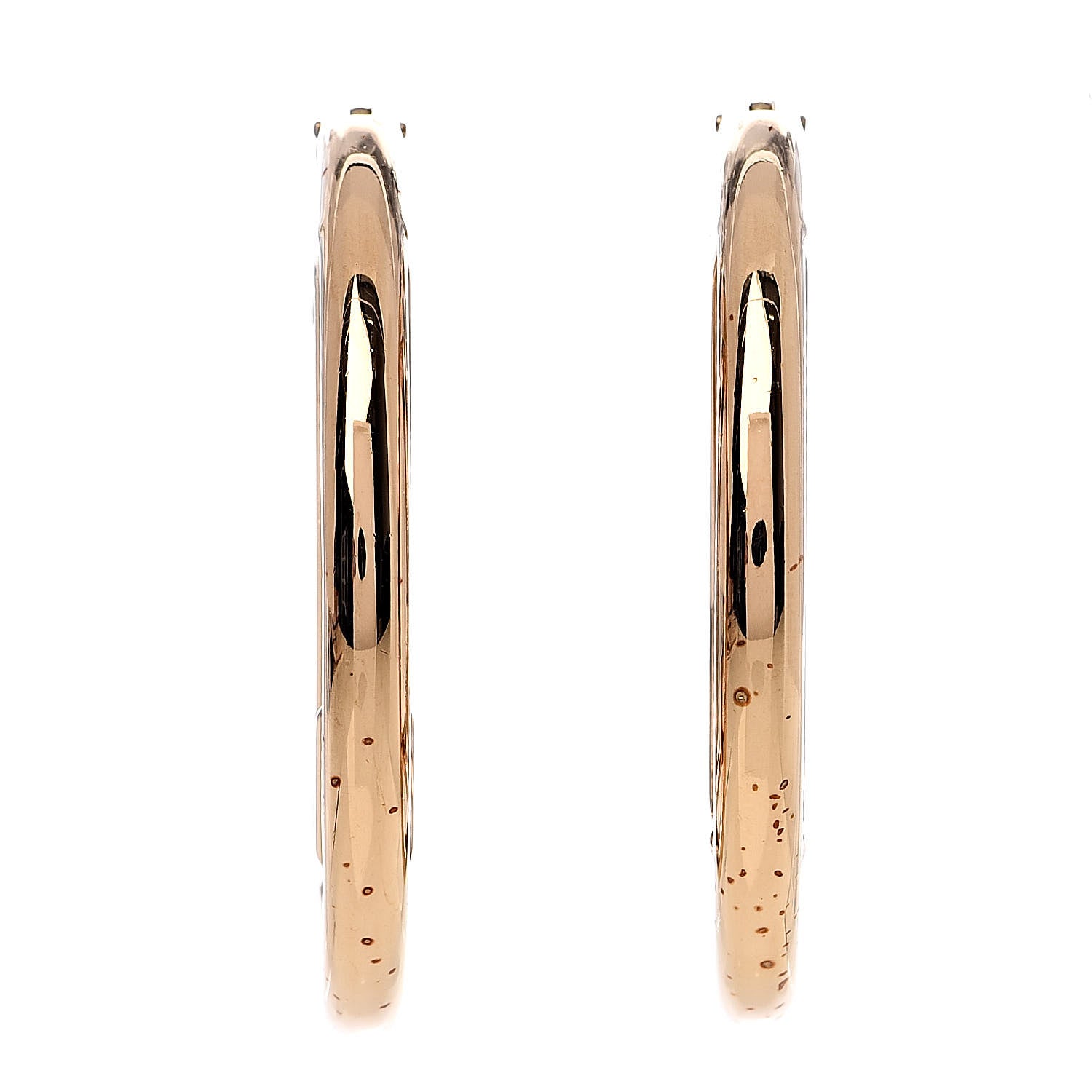 Louis Vuitton Metal Louise Hoop Earrings Gold 1 of 7